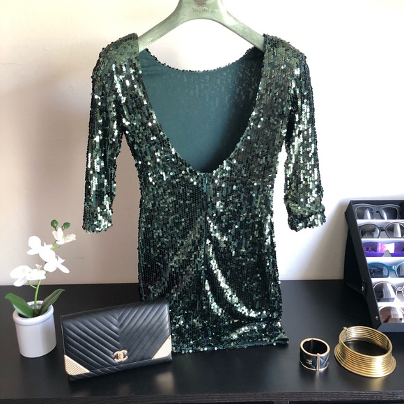 Blaque Label Supernova Green Sequin Dress 😍🥳🥂 - Picture 8 of 8